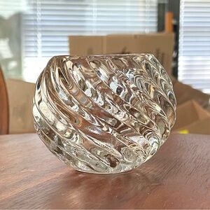 PartyLite Swirly Glass Votive Candle Holder - Clear -